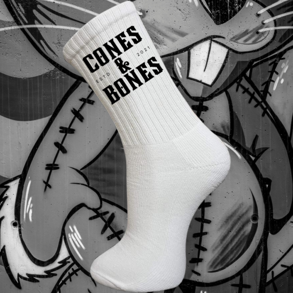 Cones and Bones Socks (White)