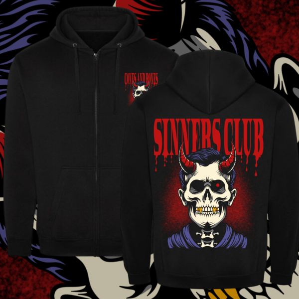 "Sinners Club" Zip-up Hoodie